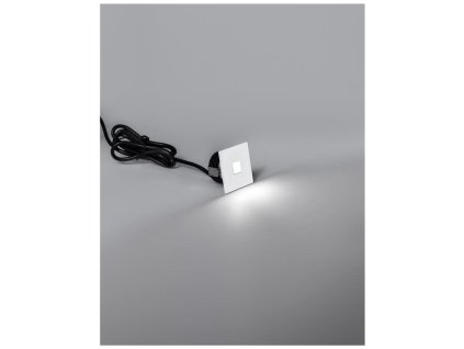 Venkovní zapuštěné svítidlo do zdi PASSAGGIO bílý hliník LED 1W 3000K 3V IP54 délka kabelu 1.80m použijte driver 9020170 - NOVA LUCE