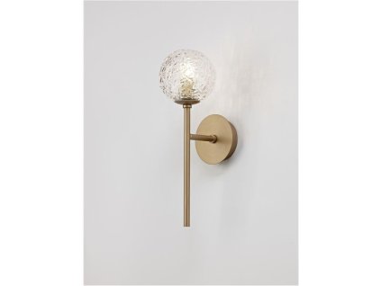 Nástěnné svítidlo MIRANO čiré strukturované sklo a mosaz zlatá G9 1x5W 230V IP20 bez žárovky - NOVA LUCE