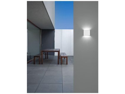 Venkovní nástěnné svítidlo SOHO bílý hliník skleněný difuzor LED 2x3W 3000K 220-240V 2x60st. IP54 světlo nahoru a dolů - NOVA LUCE