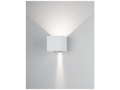 Venkovní nástěnné svítidlo COMO bílý hliník LED 2x3W 3000K 220-240V nastavitelný úhel 0-90st. IP54 - NOVA LUCE