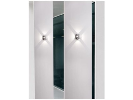 Venkovní nástěnné svítidlo COMO bílý hliník a sklo LED 4x1W 3000K 220-240V 4x51st. IP54 světlo ve čtyřech směrech - NOVA LUCE