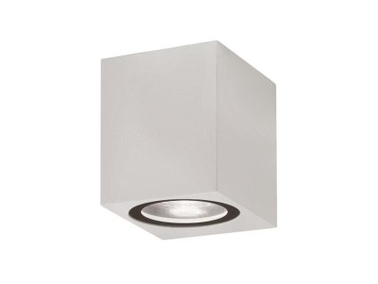 Venkovní nástěnné svítidlo NERO hliník bílé skleněný difuzor GU10 1x7W 220-240V IP54 bez žárovky světlo dolů - NOVA LUCE