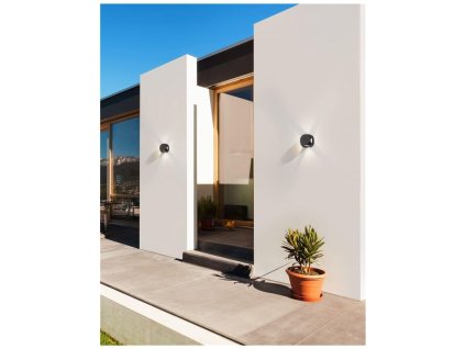 Venkovní nástěnné svítidlo ZARI černý hliník a sklo Osram LED 4x1W 3000K 100-240V 4x38st. IP54 světlo ve čtyřech směrech - NOVA LUCE