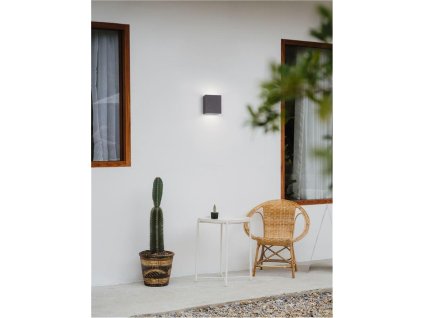 Venkovní nástěnné svítidlo PARRIS antracitový hliník a čiré sklo LED 10.4W 3000K 220-240V 266st. IP65 světlo nahoru a dolů - NOVA LUCE