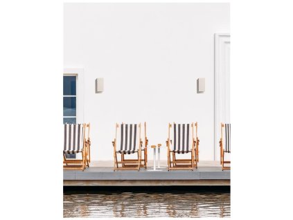 Venkovní nástěnné svítidlo FUENTO bílý pískovec skleněný difuzor GU10 2x7W IP65 100-240V bez žárovky světlo nahoru a dolů - NOVA LUCE