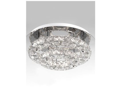 Stropní svítidlo QUENTIN chromovaný hliník a K9 křišťál LED 28W 230V 3000K IP20 - NOVA LUCE