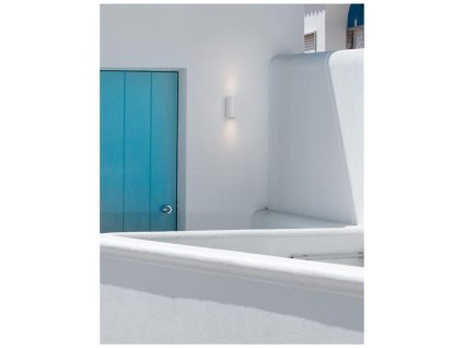 Venkovní nástěnné svítidlo NERO hliník bílé skleněný difuzor GU10 2x7W 220-240V IP54 bez žárovky světlo nahoru a dolů - NOVA LUCE