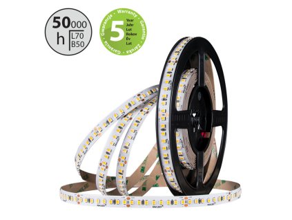 LED pásek SMD2835 WW, 160LED/m, 9W/m, DC 24V, 1100lm/m, CRI90, IP20, 10mm, 5m