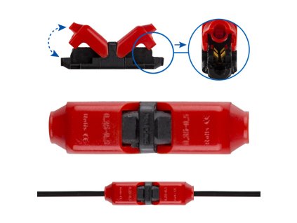 Spojka - 1-pólová prořezávací 0,5 - 1 mm², 300 V DC/AC, 10 A