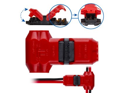 T spojka - 2-pólová prořezávací 0,5 - 1 mm², 300 V DC/AC, 10 A