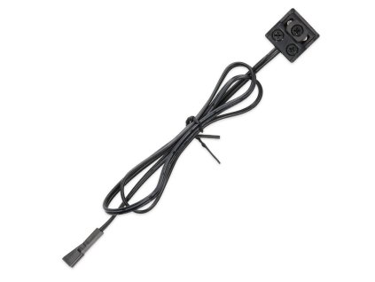 Konektor pro DC lištu s výstupním konektorem L815 (zásuvkou), max. 3A, černá barva, vč. kabelu AWG20 - 0,6m