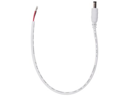 Power konektor – vidlice, volný konec (AWG 20/0,5 mm2), bílý, max. 5 A, délka 325 mm
