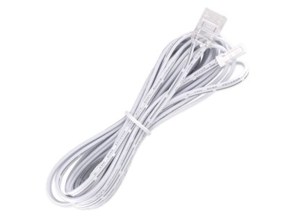 Připojovací konektor LED pásku šíře 10mm + kabel s 91505-MP konektorem (vidlice), 3m kabel AWG20/0,5mm², bílý, 12-24V max. 3A