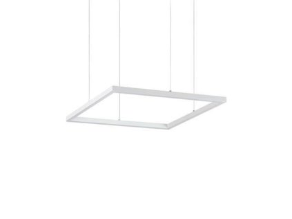 LED Závěsné svítidlo Ideal Lux ORACLE SLIM D50 SQUARE BK 3000K 259154 33W 2650lm 3000K IP20 50cm hranaté bílé - IDEALLUX