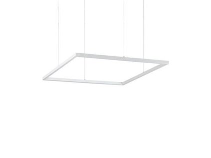 LED Závěsné svítidlo Ideal Lux ORACLE SLIM D70 SQUARE WH 3000K 259178 41W 3300lm 3000K IP20 70cm hranaté bílé - IDEALLUX