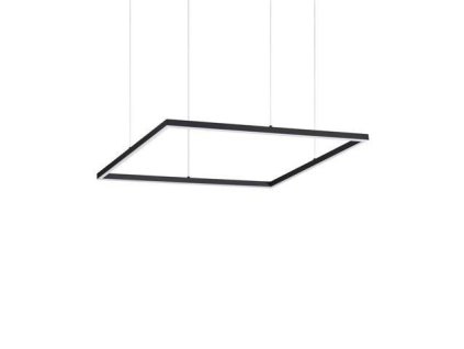LED Závěsné svítidlo Ideal Lux ORACLE SLIM D70 SQUARE BK 3000K 259185 41W 3300lm 3000K IP20 70cm hranaté černé - IDEALLUX