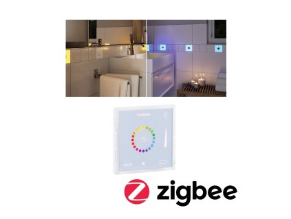 LumiTiles příslušenství Smart Home Zigbee Square Touch Modul IP44 100x10mm bílá umělá hmota/hliník - PAULMANN