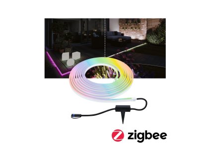 Plug & Shine LED pásek Smart Home Zigbee Smooth IP67 RGBW 39W bílá - PAULMANN