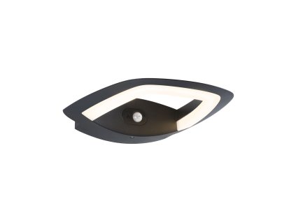 LED venkovní nástěnné svítidlo Akena pohybové čidlo IP44 243x254mm 3000K 11W 230V antracit hliník - PAULMANN