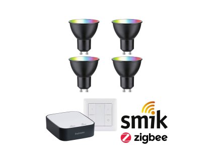 Startovací sada Zigbee 3.0 Smart Home smik Gateway + LED reflektor GU10 RGBW + vypínač - PAULMANN