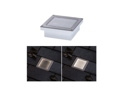 Venkovní zemní svítidlo Brick 100 x 100 x 38 mm IP67 0,8W kov/ocel pohybové čidlo - PAULMANN