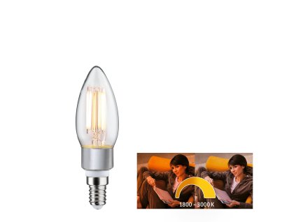 LED svíčka 5 W E14 1.800 - 3.000K dim to warm - PAULMANN
