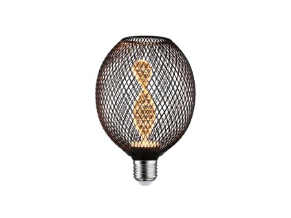 Metallic Glow Standard 230V LED Globe E27 Helix 3,5W 1800K černá - PAULMANN