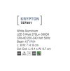 Venkovní zapuštěné svítidlo do zdi KRYPTON bílý hliník LED 3W 3000K 220-240V 15st. IP54 - NOVA LUCE