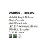 Stropní svítidlo DARIUS stropní svítidlo kov a akrylový difuzor černá zvenku a matná bílá uvnitř E27 4x12W - NOVA LUCE