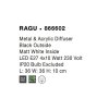 Stropní svítidlo RAGU stropní svítidlo kov a akrylový difuzor černá zvenku matná bílá uvnitř E27 4x12W - NOVA LUCE