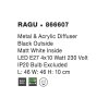 Stropní svítidlo RAGU stropní svítidlo kov a akrylový difuzor černá zvenku matná bílá uvnitř E27 4x12W - NOVA LUCE