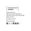 Venkovní zapuštěné svítidlo do zdi PASSAGGIO bílý hliník LED Chip Cree 2W 100-240V 3000K 49st. IP54 vč. driveru - NOVA LUCE