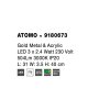Nástěnné svítidlo ATOMO zlatý kov a akryl LED 3 x 2.4W 230V 3000K IP20 - NOVA LUCE
