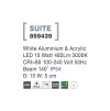 Venkovní nástěnné svítidlo SUITE bílý hliník a akryl LED 10W 3000K 100-240V 140st. IP54 - NOVA LUCE