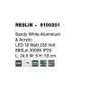 Nástěnné svítidlo RESLIN bílý hliník a akryl LED 18W 220V 3000K IP20 - NOVA LUCE