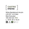 Venkovní nástěnné svítidlo CASTRO bílý pískovec a akryl E27 1x12W bez žárovky 100-240V IP65 - NOVA LUCE