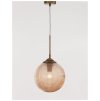 Závěsné svítidlo ATHENA šampaň sklo mosazný kov E27 1x12W 230V IP20 bez žárovky - NOVA LUCE