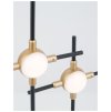 Závěsné svítidlo ATOMO černá a zlatý kov a akryl LED 3 x 2.4W 230V 3000K IP20 - NOVA LUCE