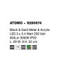 Závěsné svítidlo ATOMO černá a zlatý kov a akryl LED 3 x 2.4W 230V 3000K IP20 - NOVA LUCE