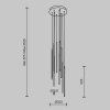 Závěsné LED svítidlo LIGHT STICK, 46W, Ø 35 cm, CRI80, stmívatelné, černá