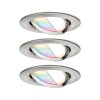 SmartHome Zigbee vestavná svítidla sada LED Coin Nova Plus 3x3,5W RGBW kov kartáčovaný - PAULMANN