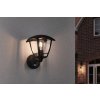 Venkovní nástěnné svítidlo Classic Curved pohybové čidlo IP44 hranaté 164x180mm max. 12W 230V černá umělá hmota - PAULMANN