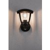 Venkovní nástěnné svítidlo Classic Curved pohybové čidlo IP44 hranaté 164x180mm max. 12W 230V černá umělá hmota - PAULMANN