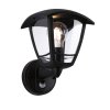 Venkovní nástěnné svítidlo Classic Curved pohybové čidlo IP44 hranaté 164x180mm max. 12W 230V černá umělá hmota - PAULMANN