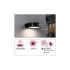 Solární LED venkovní nástěnné svítidlo solární Eileen pohybové čidlo IP44 3000K černá - PAULMANN