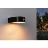 Solární LED venkovní nástěnné svítidlo Eileen pohybové čidlo neláká hmyz IP44 2200K černá - PAULMANN