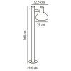  (Varianta Ø 200 x 1000 mm, E27, 20 W, černá)