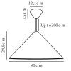  (Varianta Nono 23,5 Ø 235 x 248 x 3000 mm, E27, bílá)