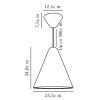  (Varianta Nono 23,5 Ø 235 x 248 x 3000 mm, E27, bílá)
