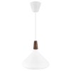 Lustr NORDLUX Nori s ořechovým dřevem (Varianta Ø 270 x 245 x 3000 mm, E27, 40 W, bílá)
